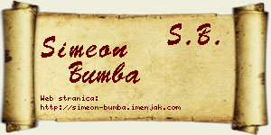 Simeon Bumba vizit kartica